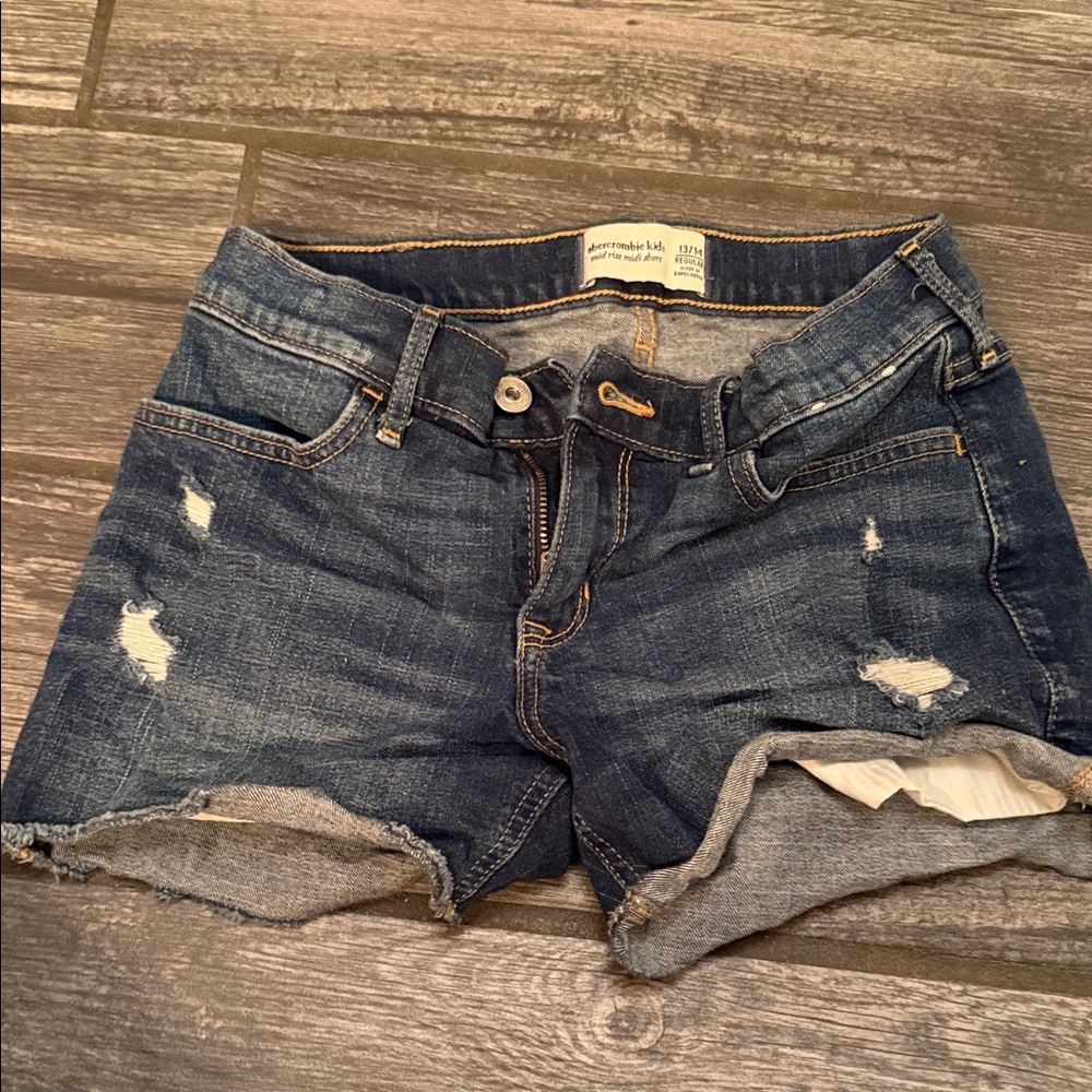 Abercrombie & Fitch Blue Denim Kids Shorts 13/14